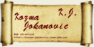 Kozma Jokanović vizit kartica